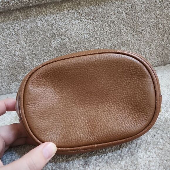 Michael Kors Brown Pebbled Leather Cosmetic Makeup Case Bag - Picture 2 of 7